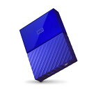 【中古】WD ポータブルHDD 4TB USB3.0 ブルー 暗号化 パスワード保護 3 My Passport WDBYFT0040BBL-WESN(2)