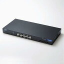 【中古】エレコム スイッチングハブ 16ポート ギガビット PoE機能搭載 レイヤー2 耐熱50度 ループ防止機能 3 EHB-SG2B16F-PL