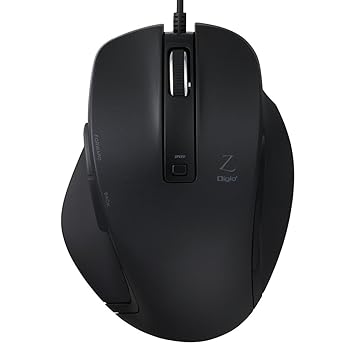 【中古】Digio2 Z 究極のカタチ 有線 マウス 5ボタン Blue LED Mサイズ ブラック 48344