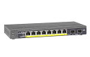 【中古】【メーカ生産終了品】NETGEAR スイッチングハブ ギガ 8ポート スマート PoEx8 46W/SFPx2 L2 VLAN QoS ACL IGMP...