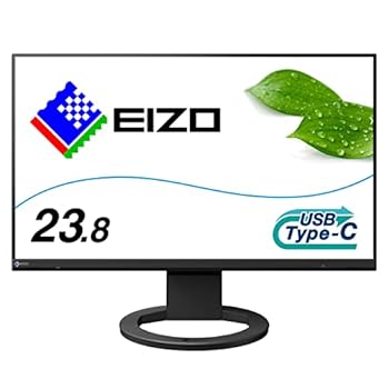 【中古】EIZO FlexScan EV2480-ZBK 23.8型モニター/1920×1080/USB Type-C対応/アンチグレアIPS/疲れ目軽減/ブラック