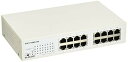 【中古】エレコム スイッチングハブ 16ポート 10/100Mbps 金属筺体 電源内蔵 19型ラック取付金具 動作時環境温度50℃対応 EHC-F16MN-H...