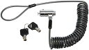 【中古】エレコム セキュリティワイヤー2.0m/径4.2mm カールコード シリンダー錠 ESL-50C