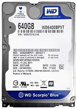 【中古】Western Digitalバルク640 GB SATA 8 MB 5400rpm wd6400bpvt -