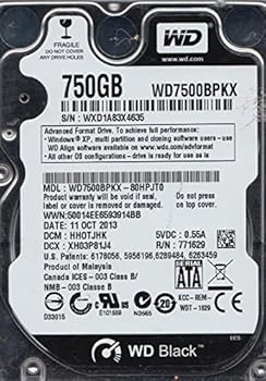 【中古】wd7500bpkx-80hpjt0、DCM hhotjhk、Westernデジタル750 GB SATA 2.5ハードドライブ