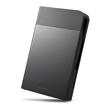 【中古】BUFFALO ICカードロック解除対応MILスペック耐衝撃ボディー防滴・防塵ポータブルHDD 1TB ブラック HD-PZN1.0U3-B