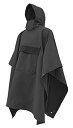 【中古】HAZARD4ハザード4 Poncho Villa SmartSkin Softshell ミリタリーポンチョ 透湿・高撥水・防水 ブラック
