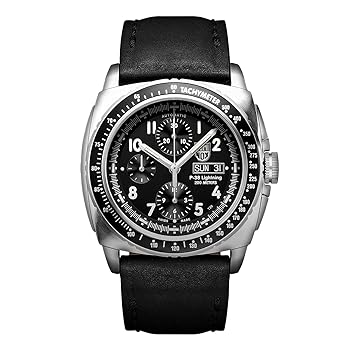 【中古】Luminox 9461 メンズ Air P-38 Lightning 9460シリーズ ブラックダイヤル ブラックストラップ クロノ 自動ダイビングウォッチ