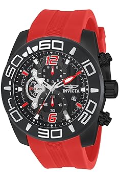 【中古】Invicta Men 's ' Pro Diver ' Quartzステンレススチールand Silicone Casual Watch , Color :レッド Model : 22810?