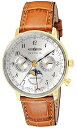 【中古】ツェッペリン 腕時計 Hindenburg ヒンデンブルク シルバー 文字盤 ステンレススチール クォーツ Quartz MOONPHASE ムーンフェ...