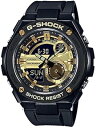 【中古】CASIOカシオ 腕時計 G-SHOCK G-STEEL Gスチール GST-210B-1A9 ブラック×ゴールド メンズ 並行輸入品