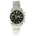 【中古】カシオエディフィス EDIFICE クロノ クオーツ メンズ 腕時計 EFR-557CD-1A9 ブラック×ゴールド/シルバー 並行輸入品