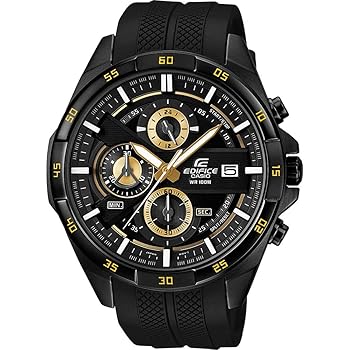 【中古】カシオエディフィス EDIFICE 100m防水 ブラック&ゴールド クロノグラフ EFR-556PB-1A メンズ 腕時計 並行輸入品