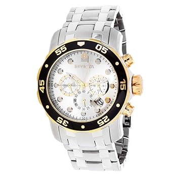 【中古】Invicta Men's Pro Diver 80040 Silver Stainless-Steel Plated Swiss Parts Chronograph Dress Watch 【中古】Invicta Men's Pro Diver 80040 Silver Stainless-Steel Plated Swiss Parts Chronograph Dress Watch