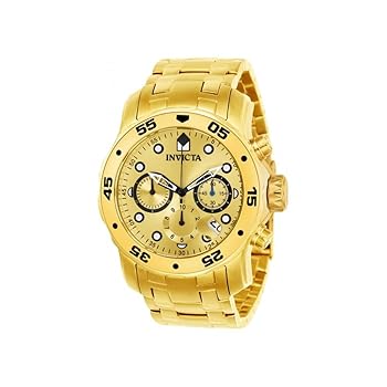 【中古】Invicta Men's Pro Diver 21924 Gold Stainless-Steel Quartz Diving Watch