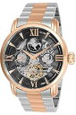 【中古】Invicta Men's Objet D Art Rose Gold-Tone Steel Bracelet & Case Automatic Bla...