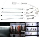 【中古】LED キャビネットライト フィギュア バーライト 間接照明 ディスプレイケース用 棚下直付型スティックライト 4本セット 昼白色6000K