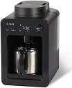 【中古】シロカ 全自動コーヒーメーカー カフェばこ ステンレスサーバー 静音 ミル4段階 コンパクト 豆・粉両対応 蒸らし タイマー機能 ブラック SC-A37...