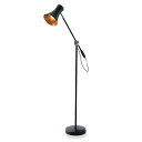 【中古】LOWYA ロウヤ フロアライト フロアランプ スタンドライト 間接照明 led おしゃれ 寝室 デスク シンプル 伸縮 高さ調整 ブラック