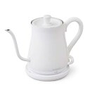 【中古】アイリスオーヤマ 電気ケトル ドリップ式 600ml アンティーク調 ホワイト IKE-C600-W 節電対策