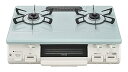 【中古】リンナイ「お知らせコンロ」 幅約60cm 片面焼グリル 右強火力 プロパン用 KG67MTR/LP パステルミント