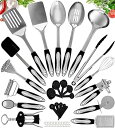 【中古】ステンレススチールキッチン台所用品調理用品台所用具セット ? 24 ? Nonstick Cookware Set with Spatula ? Bes...