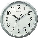 【中古】リズムRHYTHM 掛け時計 電波時計 オフィス 見やすいフォント 静音 シルバー Φ33.5×4.7cm オフィス用品 M853 シチズン CITIZEN 4MY853-019