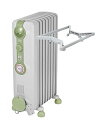 【中古】DeLonghi デロンギ オイルヒーター トップハンガー 8〜10畳用 グリーン JR0812-GR