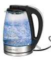 【中古】Hamilton Beach 1.7L ガラス電気ケトル お茶と水用 コードレス LEDインジケーター 自動シャットオフ 沸騰防止 つや消し金属 408...