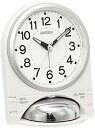 【中古】セイコークロックSeiko Clock セイコー クロック 目覚まし時計 アナログ 大音量 切替式 アラーム PYXIS ピクシス RAIDEN ライデン 白 パール NR4