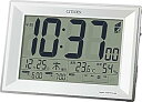 【中古】リズムRHYTHM シチズン 目覚まし時計 電波時計 温度計・湿度計 白 117x173x57mm CITIZEN パルデジットワイドDL 8RZ151...
