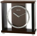 【中古】セイコークロックSeiko Clock セイコー クロック 置き時計 アナログ 木枠 濃茶 木地 BZ356B SEIKO