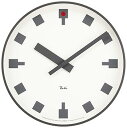 【中古】レムノス 掛け時計 アナログ 日比谷の時計 WR12-03 Lemnos ホワイト 直径256×厚さ46mm