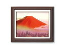【中古】11479 徳田春邦 油絵額F6 赤富士