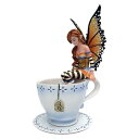 【中古】6.25 Inch Warm Toes Fairy in Tea Cup Mystical Statue Figurine by PTC