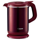 【中古】象印 電気ケトル 1.0L 沸騰後1時間90℃保温 メタリックレッド CK-AW10-RM