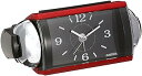 【中古】セイコークロックSeiko Clock セイコー クロック 目覚まし時計 アナログ 大音量 ベル音 PYXIS ピクシス RAIDEN ライデン 赤 メタリック NR442R S