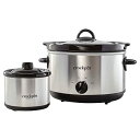 【中古】Crock-Pot SCR503SP 5クォート 汚れ防止 ラウンド手動スロークッカー ディッパー シルバー