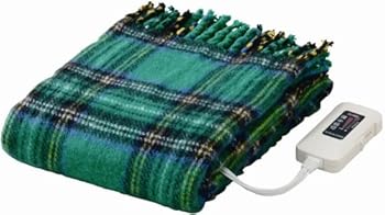 【中古】なかぎし 電気ひざ掛け グリーンチェック NA-052HG1