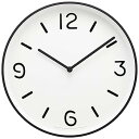【中古】レムノス 掛け時計 アナログ アルミ モノクロック 白 MONO Clock LC10-20A WH Lemnos φ256×d46mm