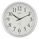 【中古】CASIOカシオ 掛け時計 電波 ホワイト 直径33cm アナログ 常時点灯 夜間秒針停止 IQ-1050NJ-7JF