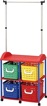 【中古】和泉化成 キッズ 衣類収納 ハンガーバスケット4W型キャスター付 66×44.5×高125cm 【中古】和泉化成 キッズ 衣類収納 ハンガーバスケット4W型キャスター付 66×44.5×高125cm