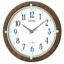【中古】セイコークロックSeiko Clock 掛け時計 ナチュラル 衛星 電波 アナログ SPACE LINK スペースリンク 茶 木目 模様 GP212B