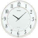 【中古】セイコークロックSeiko Clock 掛け時計 SOLAR+ ソーラープラス 電波 アナログ 薄型 白マーブル 模様 SF506W