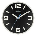 【中古】CASIOカシオ 掛け時計 電波時計 黒 アナログ 夜間秒針停止 機能 IQ-1009J-1JF