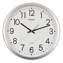 【中古】CASIOカシオ 掛け時計 シルバー アナログ スタンダード 静音 連続秒針 IQ-77-8JF