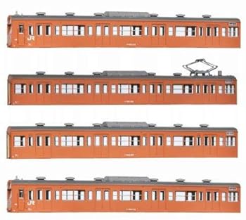 【中古】グリーンマックス Nゲージ 国鉄 JR103系 低運 ・ 非ユニット窓 ・ 冷改車 ・ オレンジ 基本4両..