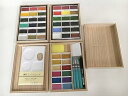 【中古】呉竹 顔彩耽美 MC22-14 48色セット水筆3本 パレット 桐箱入り