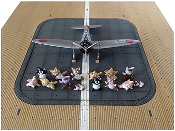 【中古】スイート 1/144 九六艦戦 空母戦闘機隊の飛行甲板セット ネコ14匹 流通限定 プラモデル 14150