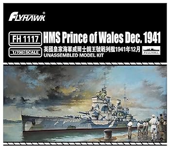 【中古】フライホークモデル 1/700 イギリス海軍 戦艦 プリンスオブウェールズ 1941年12月 プラモデル ..